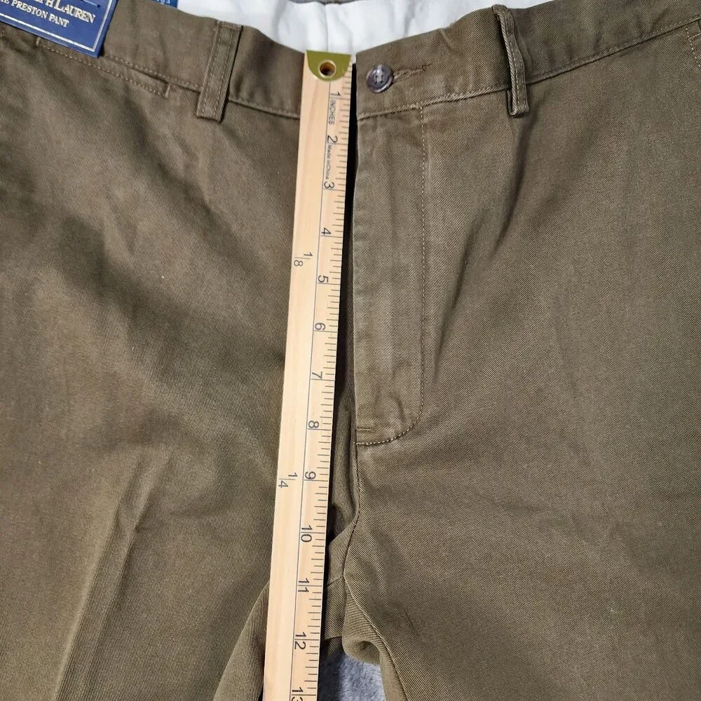 Polo Ralph Lauren Preston Pant Brown Khaki 36x30 Straight Leg Chino Cotton NEW - Picture 7 of 12
